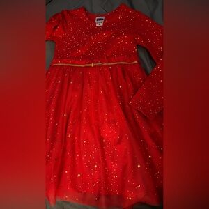 Hanna Andersson Red Dress with Gold Stars